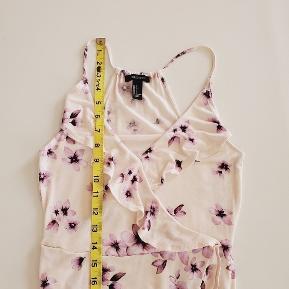 1236 * Forever 21 Floral Sun Dress Pink Purple Size S - Picture 8 of 9